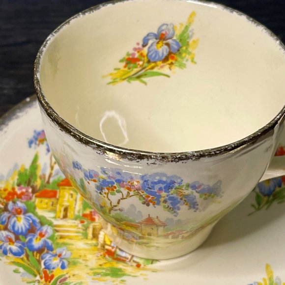 Near Antique (1930s) Alfred Meakin Royal Marigold Teacup & Saucer - Picture 7 of 9
